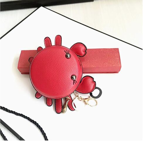 Leheybia 1 قطعة محفظة سرطان البحر عملة محفظة سرطان البحر الحيوان الكرتون تغيير الحقيبة لطيف محفظة جلدية الجدة عملة محفظة مضحك عملة محفظة للنساء (الأحمر) in Kuwait