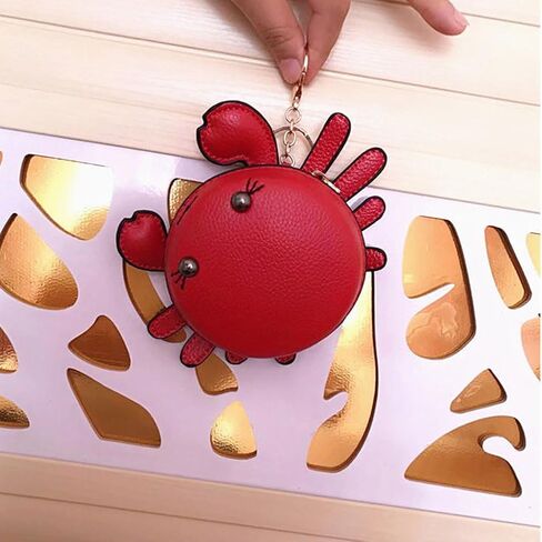 Leheybia 1 قطعة محفظة سرطان البحر عملة محفظة سرطان البحر الحيوان الكرتون تغيير الحقيبة لطيف محفظة جلدية الجدة عملة محفظة مضحك عملة محفظة للنساء (الأحمر) in Kuwait