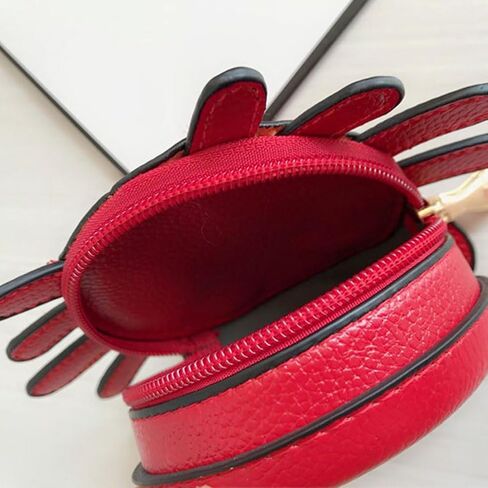 Leheybia 1 قطعة محفظة سرطان البحر عملة محفظة سرطان البحر الحيوان الكرتون تغيير الحقيبة لطيف محفظة جلدية الجدة عملة محفظة مضحك عملة محفظة للنساء (الأحمر) in Kuwait