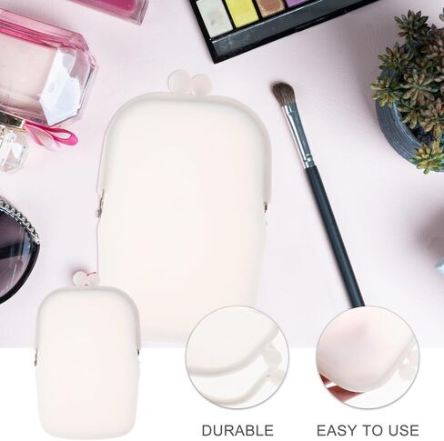 Small Coin Purse Silicone Pouch for Women Multifunctional Mobile Phone Bag Coin Wallet Compact Travel Lipstick Holder Easy to Clean Mini Purse for Daily Use in Saudi Arabia