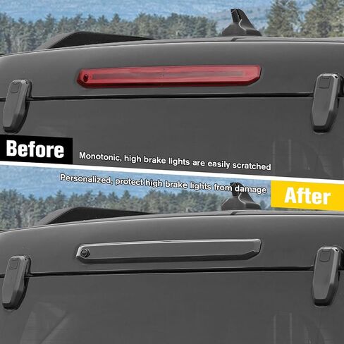 LED Third Brake Light Cover Trim for Ford Bronco Sport 2021-2025, Tail High Mount Stop Lights Guard Protector for Bronco Sport 2022 2023 2024 Exterior Accessories, Smoke Lens in Kuwait