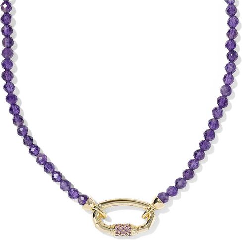 Kendra Scott, Women's, Emery Beaded Strand Necklace, Gold Lt Blue Chlcdny, One Size in Saudi Arabia