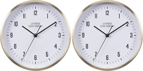 La Crosse Clock 404-3715B 6-inch Wells Brass-finish Metal Wall/Table Quartz Clock in Saudi Arabia