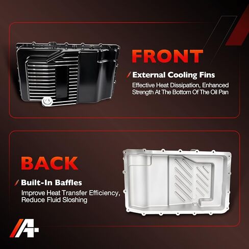 10R80 Cast Aluminum Transmission Oil Pan Heavy-Duty Compatible with Ford F-150, Explorer, Mustang, Expedition, Ranger, Bronco 2017-2025 & Lincoln Navigator 2018-2025- Replaces 328053110 in Saudi Arabia