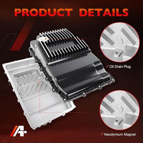 10R80 Cast Aluminum Transmission Oil Pan Heavy-Duty Compatible with Ford F-150, Explorer, Mustang, Expedition, Ranger, Bronco 2017-2025 & Lincoln Navigator 2018-2025- Replaces 328053110 in Saudi Arabia