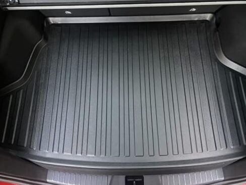سجادة صندوق السيارة لسيارة Toyota Prius Prime 2019-2022 - مقاس مخصص، مناسب لجميع المواسم، أسود، بطانة حمولة مطاطية - شكل ثلاثي الأبعاد، مقاس بالليزر، مقاوم للماء، مقاوم للبقع، حماية 100% in Saudi Arabia