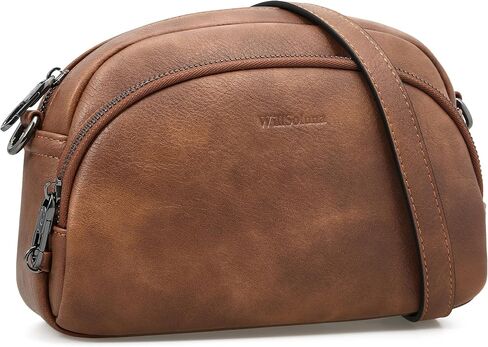 Leather Crossbody Bags for Women Anti-Theft Purses Vintage Saddle Handbag Small Cross Body Shoulder Bag in Saudi Arabia