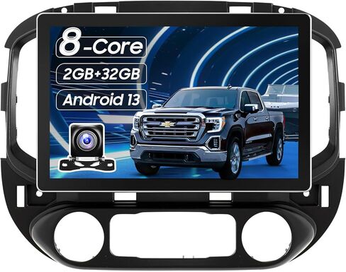 ترقية راديو ستيريو للسيارة لسيارة Chevy Colorado GMC Canyon 2015 2016 2017 2018، 11.5 بوصة Android 13 2+32GB CarPlay اللاسلكي وAndroid Auto/التحكم الصوتي/GPS/Bluetooth 5.0/WiFi/1080P الكاميرا الخلفية in Kuwait