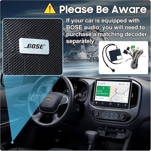 ترقية راديو ستيريو للسيارة لسيارة Chevy Colorado GMC Canyon 2015 2016 2017 2018، 11.5 بوصة Android 13 2+32GB CarPlay اللاسلكي وAndroid Auto/التحكم الصوتي/GPS/Bluetooth 5.0/WiFi/1080P الكاميرا الخلفية in Kuwait