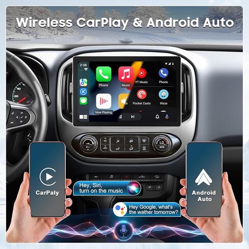 ترقية راديو ستيريو للسيارة لسيارة Chevy Colorado GMC Canyon 2015 2016 2017 2018، 11.5 بوصة Android 13 2+32GB CarPlay اللاسلكي وAndroid Auto/التحكم الصوتي/GPS/Bluetooth 5.0/WiFi/1080P الكاميرا الخلفية in Kuwait