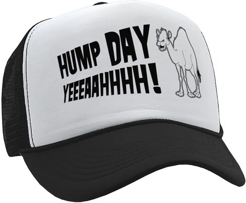 The Goozler Hump Day Yeshhh مضحك فرحان النمط الكلاسيكي قابل للتعديل للجنسين قبعة سائق الشاحنة الفكاهة الساخرة كوميديا in Saudi Arabia