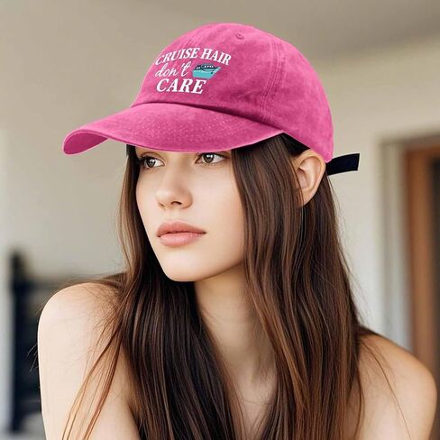 Cruise Hair Don’t Care Hats for Womens Stylish Washed Distressed Baseball Cap in Saudi Arabia