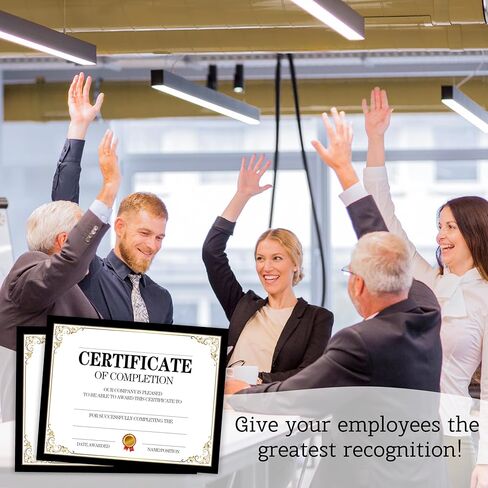 Black Gold Certificate of Completion, 25 Pcs Award Certificates Training Completion, School Diplomas, Award Recognition for Graduation, Students, Employees, 8x10 Inch in Saudi Arabia