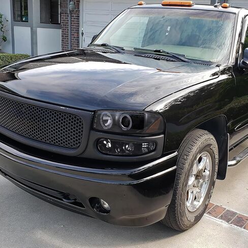 Ronnin - يناسب 2000-2007 GMC Sierra Yukon XL Denali زوج استبدال أضواء إشارة الانعطاف | أسود لامع in Saudi Arabia