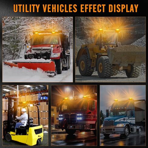 أضواء LED تحذير فلاش منارة لجرار شاحنة مركبة (العنبر، 2PCS) in Saudi Arabia