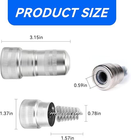 2PCS Car Battery Terminal Cleaning Brush, Metal Vehicle Battery Post Cleaner Bristle Tool, Derusting Auto Battery Washer Brush Accessories, Universal for SUV, Truck, RV, Boat (2PCS) in Kuwait