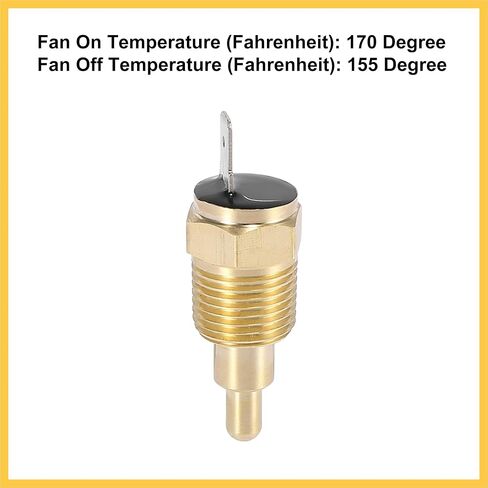 العالمي السيارات المبرد محرك تبريد مروحة درجة الحرارة الحرارية الاستشعار التبديل 3/8 "NPT 170 درجة على 155 درجة قبالة قطع غيار السيارات in Kuwait
