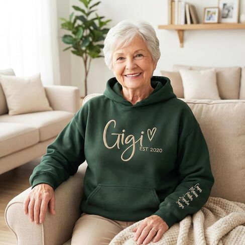 LOVELYPOD Personalized Grammie Shirts - Grammie Colorful Heart T-Shirt, Custom Mother's Day Shirt for Women, Grandma Birthday Shirt, Women Day, Easter, Casual Graphic Tee S-4XL in Saudi Arabia