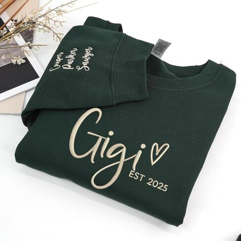 LOVELYPOD Personalized Grammie Shirts - Grammie Colorful Heart T-Shirt, Custom Mother's Day Shirt for Women, Grandma Birthday Shirt, Women Day, Easter, Casual Graphic Tee S-4XL in Saudi Arabia