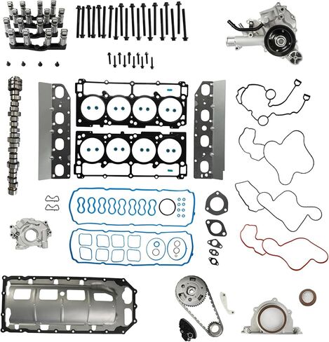 KAX 5.7 HEMI MDS Lifters Kit Timing Chain Kit Camshaft Kit Oil Water Pump Head Gasket for Ram 1500 2011-2019, Dodge Ram 1500 2009-2010, for Chrysler Aspen Durango 2009 5.7L, OE# 53022263AF 53021726AE in Saudi Arabia