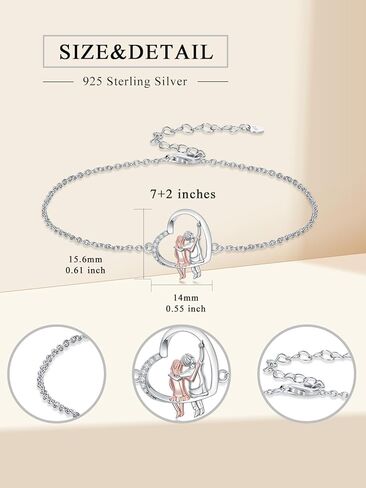 WINNICACA Sister Gifts from Sister/Brother Sisters Bracelet for Women Sterling Silver Friendship Bracelets Birthday Graduation Gifts in Saudi Arabia
