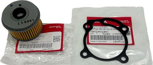 فلتر زيت أصلي لعنصر OEM 15410-KYJ-902 مع حشية غطاء فلتر الزيت 15412-KYJ-901 لسيارة Honda CBR250R CB300F CBR300R RCF250L CRF300L Rally Rebel 300 اطلب بكميات كبيرة (1) in Saudi Arabia