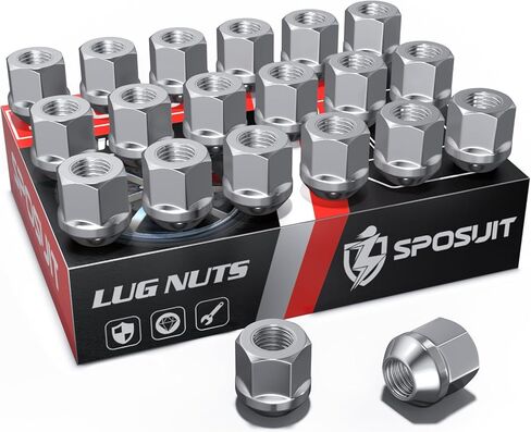 Sposuit M12x1.5 Lug Nuts - Replacement for 2010-2019 Chevrolet Cruze, 2005-2009/2018-2024 Equinox, 1997-2012/2016-2024 Malibu, 2013-2024 Trax - Open End Chrome Lug Nut(20 Pcs) in Saudi Arabia