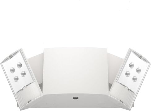 مجموعة واحدة من إضاءة الطوارئ LED من Spectsun مع بطارية احتياطية - رأسان مربعان من أضواء الطوارئ التجارية البيضاء - مصابيح طوارئ متشددة بتيار متردد 120/277 فولت مدرجة في قوائم UL للعمل/المنزل in Kuwait