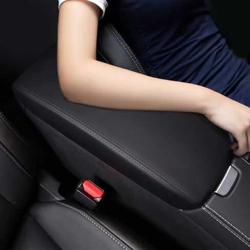 غطاء مسند الذراع متوافق مع Infiniti QX55 2022-2023/QX50 2019-2023 (أسود)، غطاء وحدة التحكم المركزية غطاء حماية متوسط ​​متين جيد الصنع لملحقات Infiniti QX55 /QX50. in Saudi Arabia