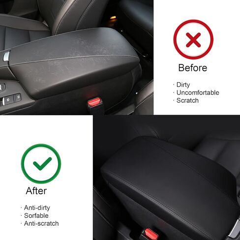 غطاء مسند الذراع متوافق مع Infiniti QX55 2022-2023/QX50 2019-2023 (أسود)، غطاء وحدة التحكم المركزية غطاء حماية متوسط ​​متين جيد الصنع لملحقات Infiniti QX55 /QX50. in Saudi Arabia
