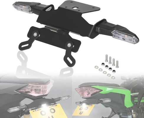 Fender Eliminator Accessories Compatible With Ninja300 EX300 2013-2020/ Ninja250 ZX250 2013-2017/Z250 2013-2018/ Z300 2015-2018 Rear Tail Tidy Equipped License Plate Mount LED Turn Signal Kit(Clear) in Saudi Arabia