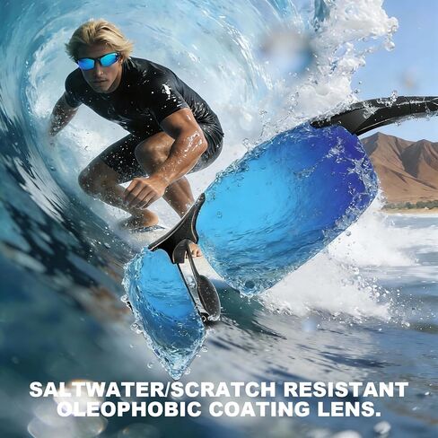 نظارات شمسية مستقطبة رياضية نصف إطار مقاس XXL للرجال، مقاومة للخدش/مياه البحر/عدسة كارهة للزيوت، هيكل Al-Mg متين in Kuwait