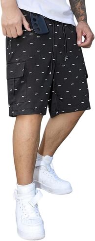 Men's Loose Machine Washable, 5-Point Casual Shorts - Breathable, Sporty Trendy Style for Daily, Street & Versatile Wear in Saudi Arabia