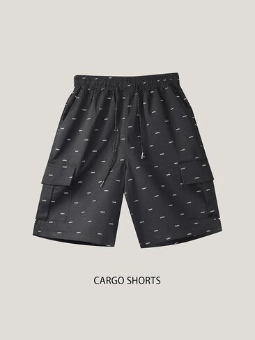 Men's Loose Machine Washable, 5-Point Casual Shorts - Breathable, Sporty Trendy Style for Daily, Street & Versatile Wear in Saudi Arabia