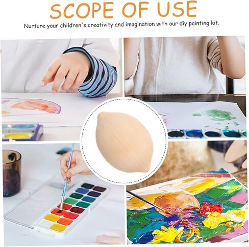 ARTIBETTER 5pcs Wooden Lemon Shape Model Painting Kit for Boys and Girls Natural Fruit Craft Supplies for Creative Play and Room Decoration in Saudi Arabia
