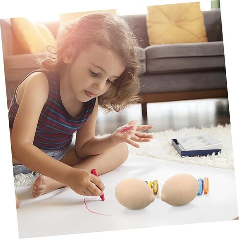ARTIBETTER 5pcs Wooden Lemon Shape Model Painting Kit for Boys and Girls Natural Fruit Craft Supplies for Creative Play and Room Decoration in Saudi Arabia