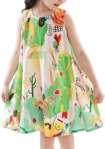 Girls Dress Summer Solid Cute Casual Kids Dresses Flutter Sleeve Swing Twirly Tween Sundress Beach Party Outfit 4-12Y in Saudi Arabia
