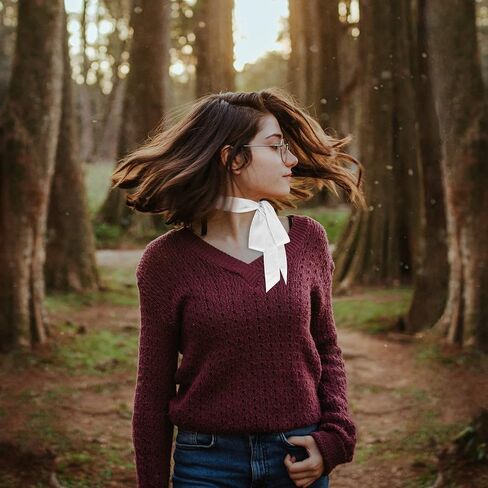 وشاح طويل رفيع من الشيفون يشبه الحرير من Lujuny - حزام خصر رفيع بربطة عنق للنساء والفتيات، 78.0 بوصة (أبيض) in Kuwait