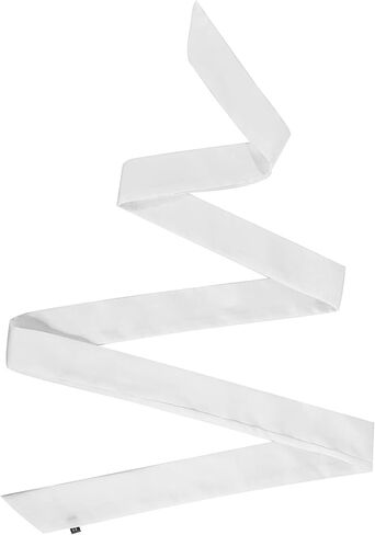 وشاح طويل رفيع من الشيفون يشبه الحرير من Lujuny - حزام خصر رفيع بربطة عنق للنساء والفتيات، 78.0 بوصة (أبيض) in Kuwait