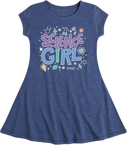 Instant Message - Science Girl - Toddler & Youth Girls Fit & Flare Dress in Saudi Arabia