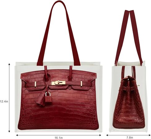 حقيبة قماش أنيقة مع طباعة مستوحاة من الفخامة - حقيبة هدايا مرحة للنساء، هدية أنيقة للعطلات، قابلة للطي للاستخدام اليومي in Kuwait