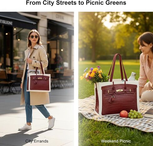 حقيبة قماش أنيقة مع طباعة مستوحاة من الفخامة - حقيبة هدايا مرحة للنساء، هدية أنيقة للعطلات، قابلة للطي للاستخدام اليومي in Kuwait