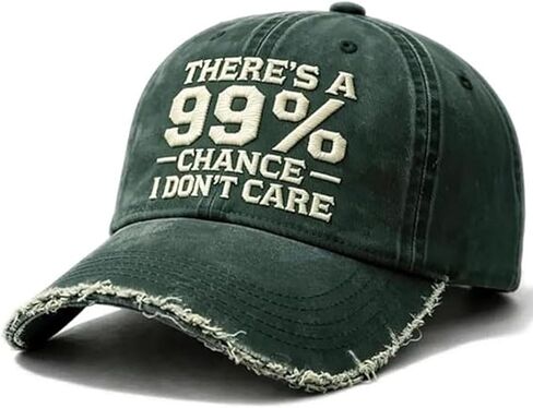 There’s A 99% Chance I Don’t Care Embroidered Dad Hat, Adjustable Distressed Embroidered I Don’t Care Cap Baseball Caps in Saudi Arabia