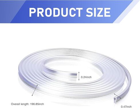 Car Door Edge Guard, 16.4 ' Scratch-Resistant U-Shaped Cuttable Protective Trim with Double-Sided Tape, Waterproof Cushioning Invisible Door Entry Guard, Universal Sealing Strip (Transparent) in Saudi Arabia