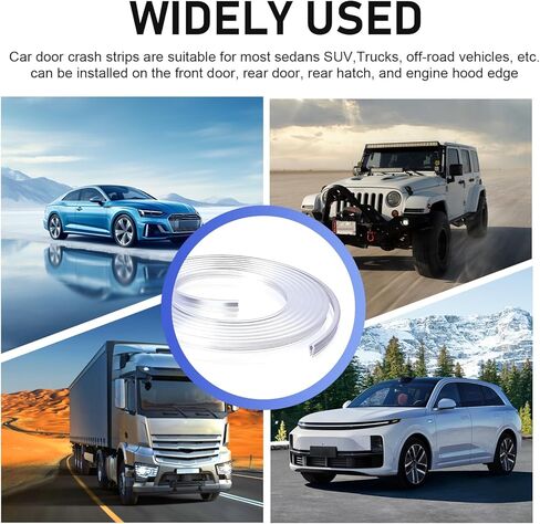 Car Door Edge Guard, 16.4 ' Scratch-Resistant U-Shaped Cuttable Protective Trim with Double-Sided Tape, Waterproof Cushioning Invisible Door Entry Guard, Universal Sealing Strip (Transparent) in Saudi Arabia