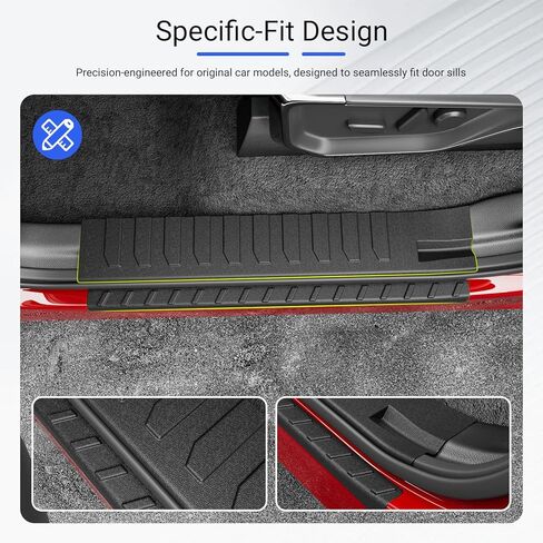 Xipoo Door Sill Protector Compatible with 2021-2026 Ford F150 Car Door Protector TPE Car Threshold Protector Entry Guard Replacement for 2021-2026 Ford F-150 Accessories in Saudi Arabia