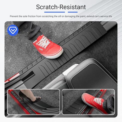 Xipoo Door Sill Protector Compatible with 2021-2026 Ford F150 Car Door Protector TPE Car Threshold Protector Entry Guard Replacement for 2021-2026 Ford F-150 Accessories in Saudi Arabia