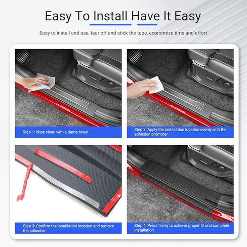 Xipoo Door Sill Protector Compatible with 2021-2026 Ford F150 Car Door Protector TPE Car Threshold Protector Entry Guard Replacement for 2021-2026 Ford F-150 Accessories in Saudi Arabia