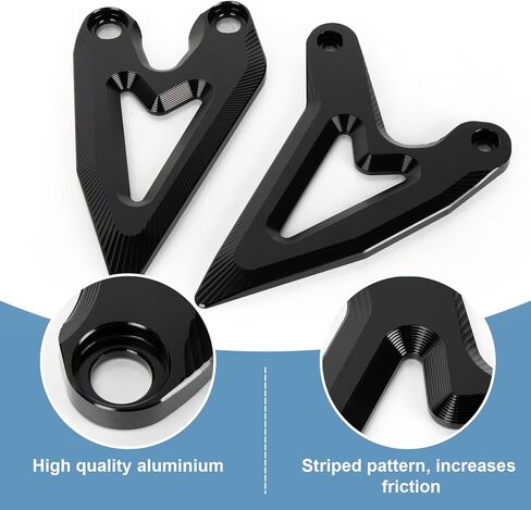 Heel Plates Guard Ninja 400 - PSLER Foot Peg Protector Footrest Motorcycle Rear Pedal Footrests for Ninja400 500 Z400 Z e-1 7 HYBRID Accessories,Black in Saudi Arabia
