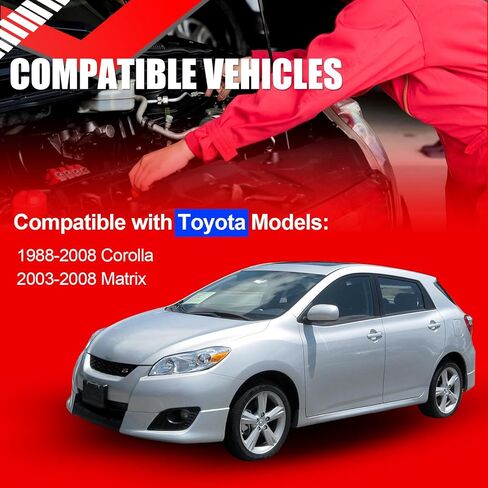 فوهة غسالة الزجاج الأمامي SMMS قطعتين لسيارة Toyota Corolla 1988-2008 Matrix 2003-2008 الزجاج الأمامي، جانب السائق والراكب، يستبدل OE: 8538112280، أسود in Saudi Arabia